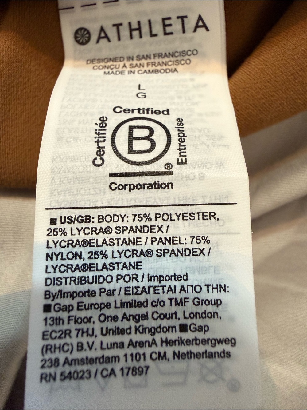 Athleta Womens Ribbed High-Waist Leggings in Brown. Size Large. - Picture 6 of 8